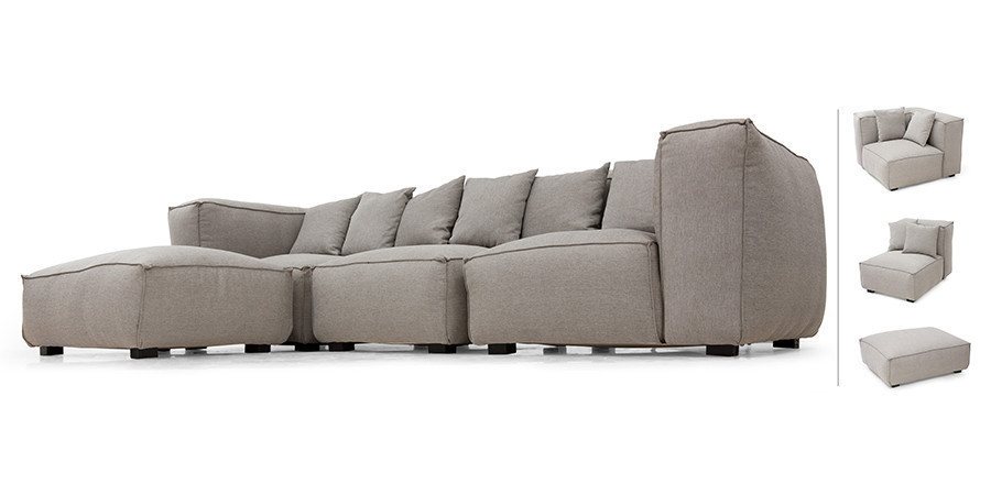 Hampman Modular Fabric Sofa 3Seater